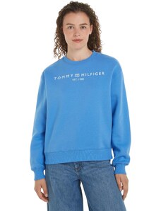Tommy Hilfiger Damen Sweatshirt ohne Kapuze, Blau (Blue Spell), M