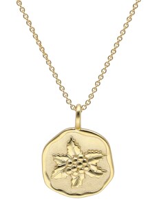 trendor Halskette mit Monatsblume Dezember 925 Silber Vergoldet 68002-12-40, 40 cm