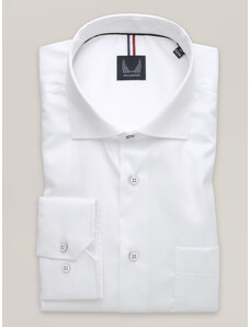 Männer Klassisches Hemd Willsoor weiß glatt
