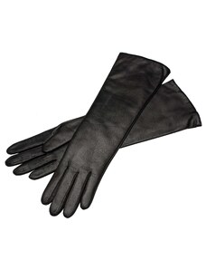 1861 Glove manufactory Marsala Long Black Leather Gloves