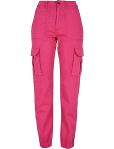 Urban Classics Damen Ladies Cotton Twill Utility Pants Hose, Hibiskus Pink, 33