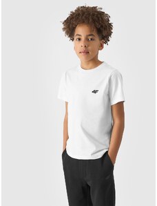 4F Unifarbenes T-Shirt für Jungen - weiß - 122