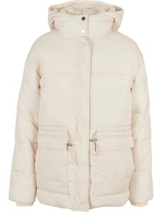 Urban Classics Women's TB5080-Ladies Waisted Puffer Jacket Jacke, whitesand, XL