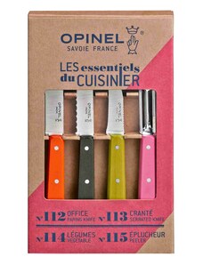 Opinel Les Essentiels Fifties Messer- und Schabeset 4-tlg., 001452