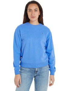 Tommy Hilfiger Damen Sweatshirt Reg Flag On Chest Swtshrt ohne Kapuze, Blau (Blue Spell), XL