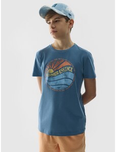 4F Regular Fit T-Shirt mit Print für Jungen - denim - 122
