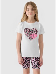 4F Mädchen T-Shirt mit Print - weiß - 122