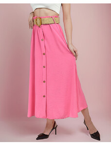 Italy Moda Royalfashion Damen Midirock mit Gürtel - pink