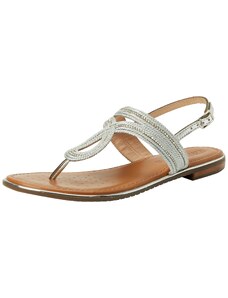 Geox Damen D Sozy Plus E Flat Sandal, Silver, 39 EU