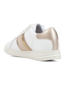 Geox D Jaysen E Sneaker, White/LT Gold, 38 EU
