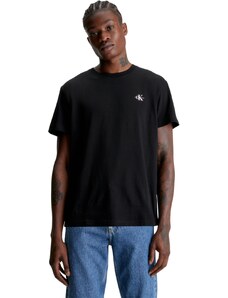 Calvin Klein Jeans Herren T-Shirts Kurzarm Monologo Rundhalsausschnitt, Mehrfarbig (Bright White/Ck Black), XS