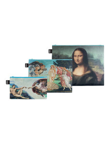 Loqi Michelangelo, Botticelli, Da Vinci Recycled Zip Pockets