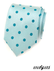 Avantgard Türkisfarbene Krawatte mit Tupfen