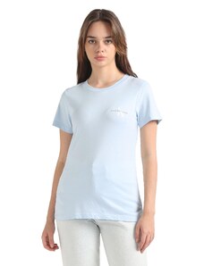Calvin Klein Jeans Damen T-Shirts Kurzarm 2-Pack Monologo Slim Tee Rundhalsausschnitt, Mehrfarbig (Keepsake Blue / Ck Black), XL
