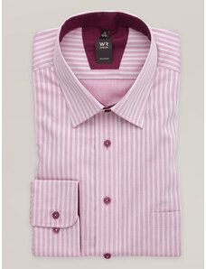 Klassisches Hemd Willsoor violett rosa gestreift