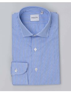 BAGUTTA Narrow stripe poplin shirt