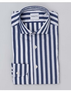 BAGUTTA Wide stripe cotton shirt