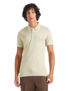Calvin Klein Jeans Herren Poloshirt Tipping Slim Polo Slim Fit, Beige (Plaza Taupe), L