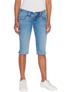 Pepe Jeans Damen Slim Crop Lw Shorts, Blau (Denim-MP0), 26W