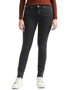 Calvin Klein Jeans Damen Jeans Mid Rise Skinny Fit, Schwarz (Denim Black), 30W / 30L