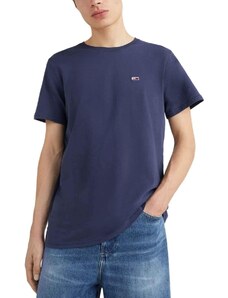 Tommy Jeans Herren T-Shirt Kurzarm TJM Slim Slim Fit, Mehrfarbig (White/Twilight Navy), S