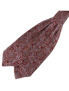 Tailor Toki Barock Seiden Krawattenschal In Rot & Lavendel
