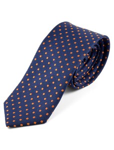 Tailor Toki Blau-orange gepunktete Krawatte
