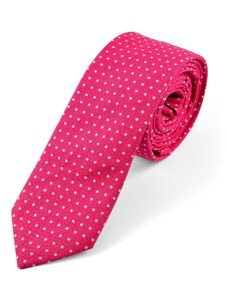 Tailor Toki Rosa-gepunktete Krawatte aus reiner Baumwolle