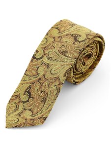 Tailor Toki Goldene Paisley Polyester Krawatte