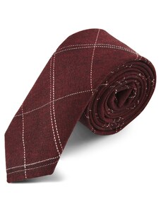 Tailor Toki Burgunderrote Kontrastnaht Krawatte