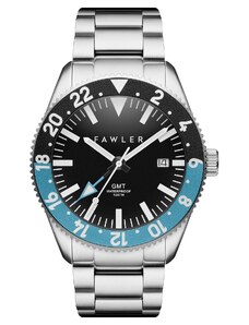 Fawler Métier | Blaue GMT-Uhr aus Edelstahl