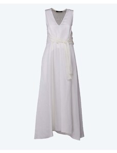 HERNO Viscose and linen dress with lace