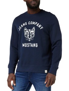 MUSTANG Herren Style Ben Modern Crewneck Sweatshirt, Total Eclipse 5226, XL