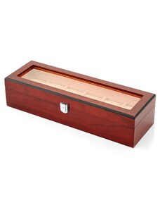 Trendhim Luxuriöse Rote Holz Uhrenbox - 6 Uhren