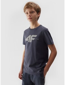 4F Jungen T-Shirt mit Print, aus Bio-Baumwolle - grau - 122