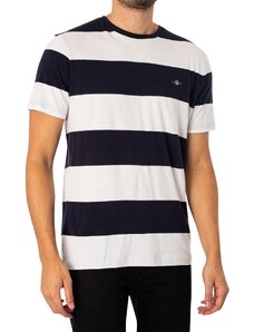 GANT Herren BAR Stripe SS T-Shirt, Eggshell, L