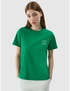 4F Regular Fit T-Shirt mit Print für Damen - grün - L