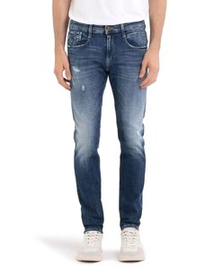 Replay Herren Jeans Anbass Slim-Fit Aged, Dark Blue 007 (Blau), 34W / 32L
