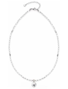 Leonardo Damen-Halskette Maria Stahl/Weiß 023383