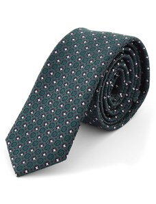Tailor Toki Grüne Krawatte mit stylischem Muster
