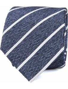 Suitable Krawatte Seide Blau Weiß Streifen K82-2 -
