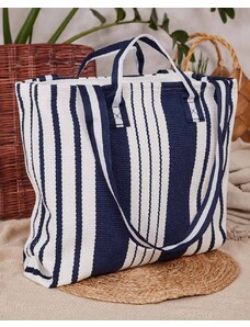 marka niezdefiniowana Royalfashion Fabric Striped Shoulder Bag - blau