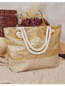 marka niezdefiniowana Royalfashion Fabric Beach Shoulder Bag - gold