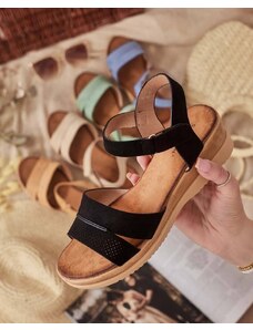Sweet shoes Royalfashion Damen Noseli Sandalen mit niedrigen Absätzen - schwarz