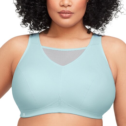 Glamorise Große Größen Plusgröße Bustier Sport-BH mit bestem Halt ohne  Bügel Nr. 1066 