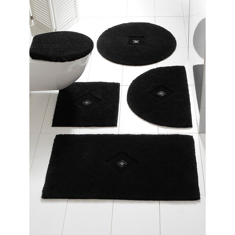 GRUND GRUND Badgarnitur schwarz Set: Deckelbezug ca.47/50cm+ca.45/50cm, m. Ausschnitt,Set: Deckelbezug ca.47/50cm+ca.45/50cm, o. Ausschnitt,ca. 45/50 cm,ca. 50/80 cm, halbrund,ca. 50/90 cm,ca. 60/100