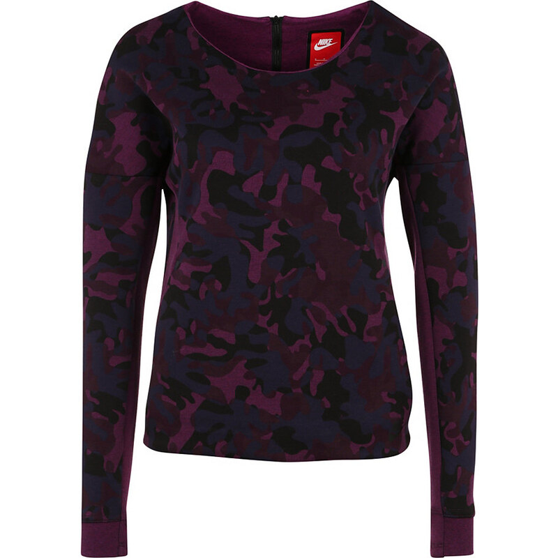 Damen Sportswear Tech Fleece Crew Allover Print Sweatshirt Damen NIKE SPORTSWEAR lila M - 40/42,S - 36/38,XS - 32/34