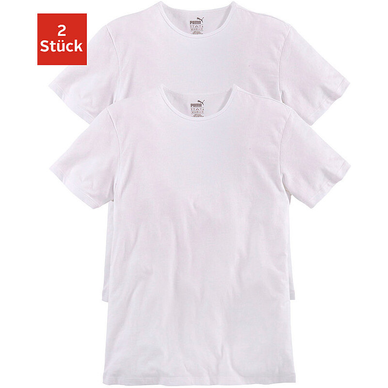Basic T-Shirts (2 Stück) mit Rundhalsausschnitt Puma weiß L,M,S,XL