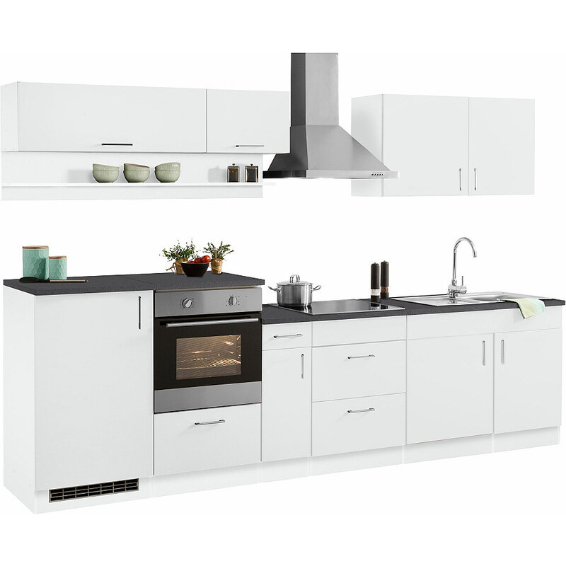 Küchenzeile mit E-Geräten Tampa Breite 310 cm HELD MÖBEL weiß