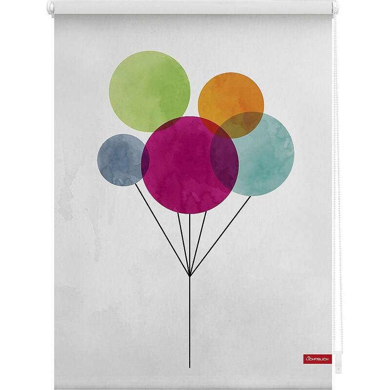 Seitenzugrollo Lichtblick Klemmfix Dekor Ballon Lichtschutz Fixmaß ohne Bohren LICHTBLICK bunt 2 (H/B: 150/60 cm),3 (H/B: 150/70 cm),4 (H/B: 150/80 cm),5 (H/B: 150/90 cm),6 (H/B: 150/100 cm)